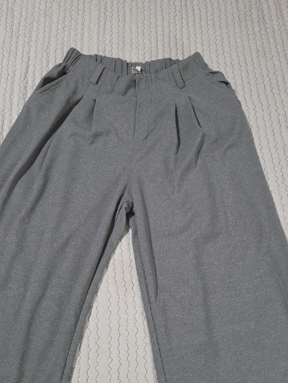 HALARA Women's Gray Pleated Dress Trousers